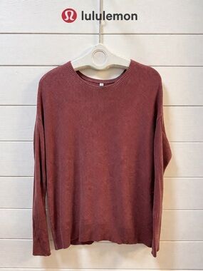 ❣️LULULEMON Dusty Rose Cashlu Crossover Back Sweater Size 12